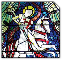 St George and the Dragon panel